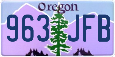 OR license plate 963JFB