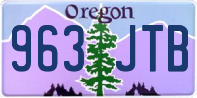 OR license plate 963JTB