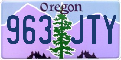 OR license plate 963JTY