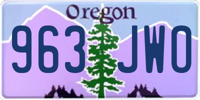 OR license plate 963JWO