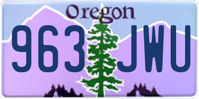 OR license plate 963JWU