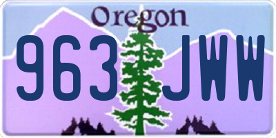 OR license plate 963JWW