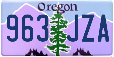 OR license plate 963JZA