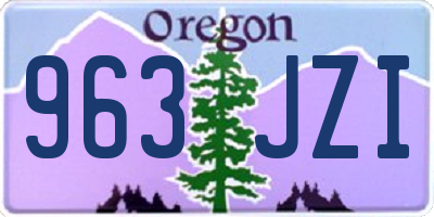 OR license plate 963JZI