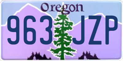 OR license plate 963JZP