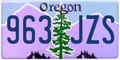 OR license plate 963JZS