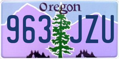 OR license plate 963JZU