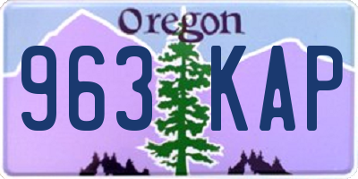 OR license plate 963KAP