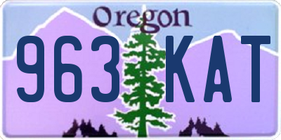 OR license plate 963KAT