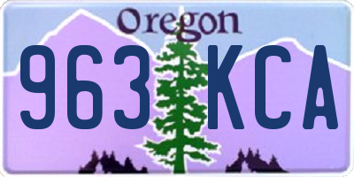 OR license plate 963KCA