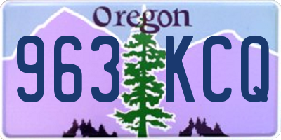 OR license plate 963KCQ