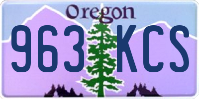 OR license plate 963KCS