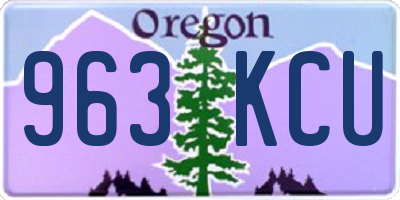 OR license plate 963KCU