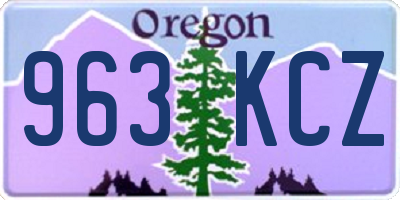 OR license plate 963KCZ