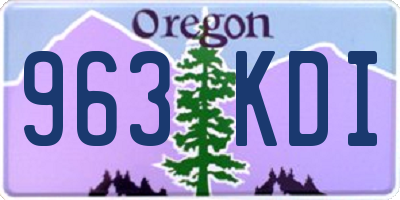 OR license plate 963KDI