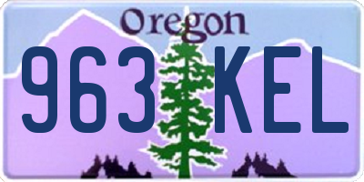 OR license plate 963KEL