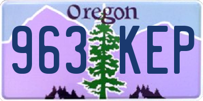OR license plate 963KEP