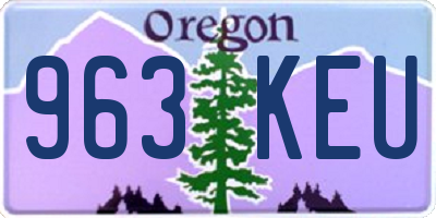 OR license plate 963KEU