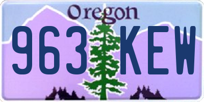 OR license plate 963KEW