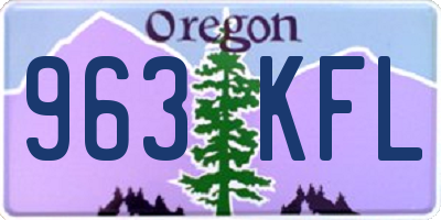 OR license plate 963KFL