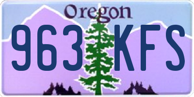 OR license plate 963KFS