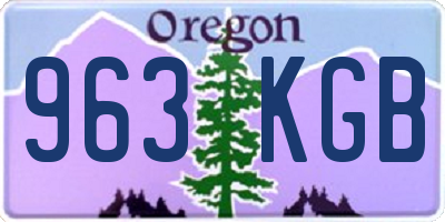 OR license plate 963KGB