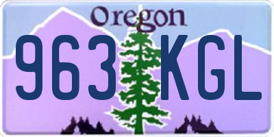 OR license plate 963KGL