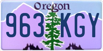 OR license plate 963KGY