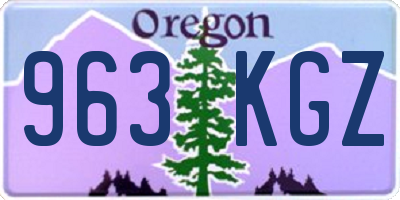 OR license plate 963KGZ