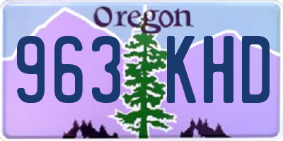 OR license plate 963KHD