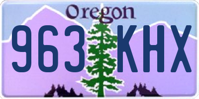 OR license plate 963KHX