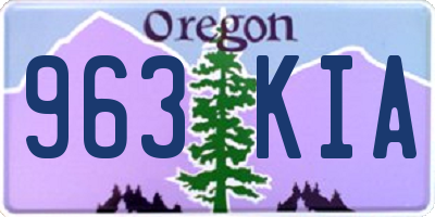 OR license plate 963KIA