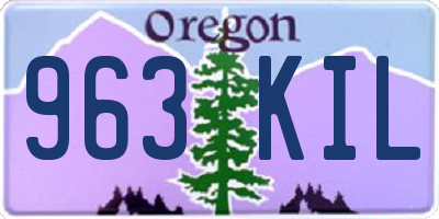 OR license plate 963KIL