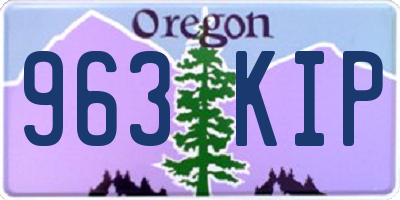 OR license plate 963KIP