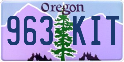 OR license plate 963KIT
