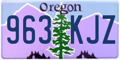 OR license plate 963KJZ