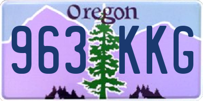 OR license plate 963KKG