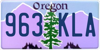 OR license plate 963KLA