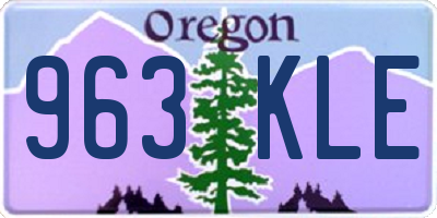 OR license plate 963KLE