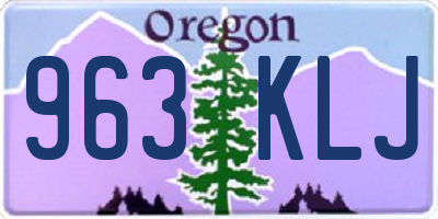 OR license plate 963KLJ