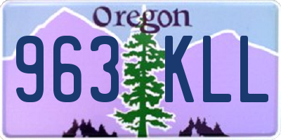 OR license plate 963KLL