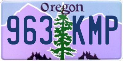 OR license plate 963KMP