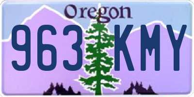 OR license plate 963KMY