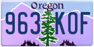 OR license plate 963KOF