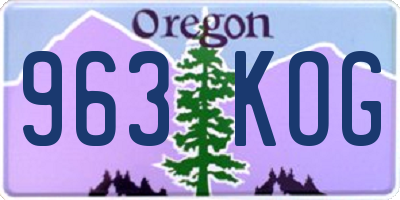 OR license plate 963KOG