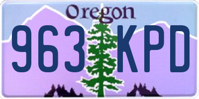 OR license plate 963KPD