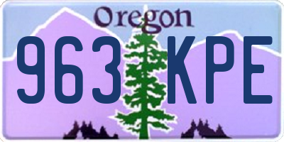 OR license plate 963KPE