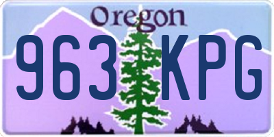 OR license plate 963KPG