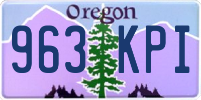 OR license plate 963KPI