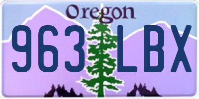 OR license plate 963LBX